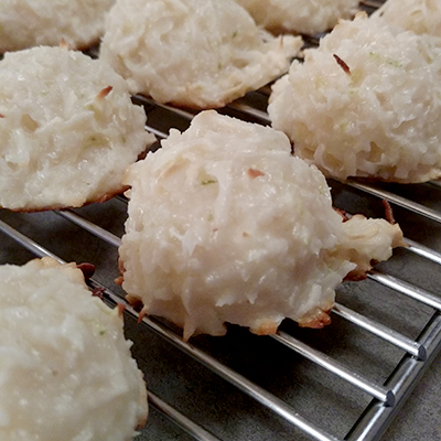 Lime and Coconut Macaroons