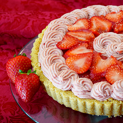 Strawberry Lemon Cheesecake Tart